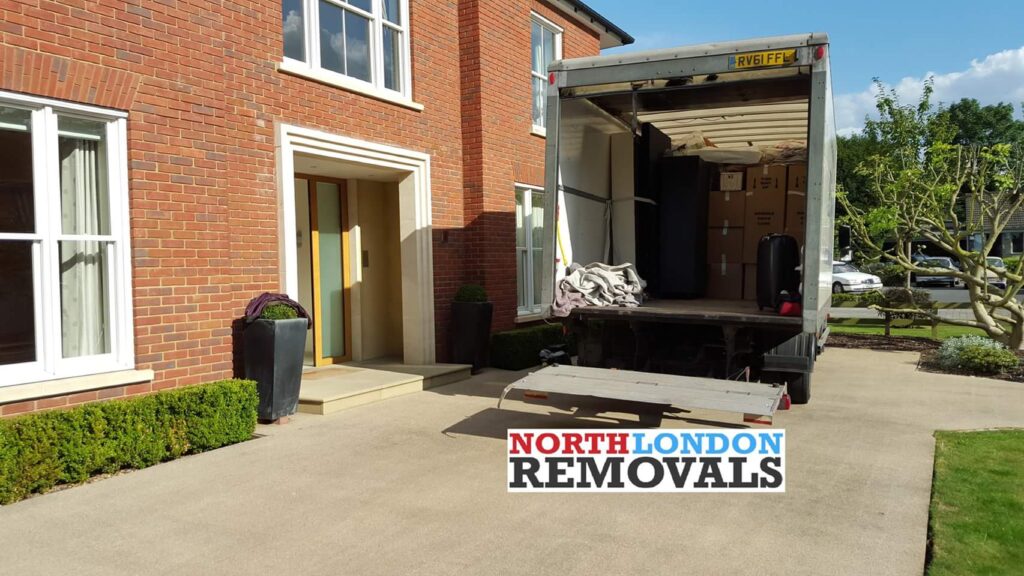 North London removals van outside a house